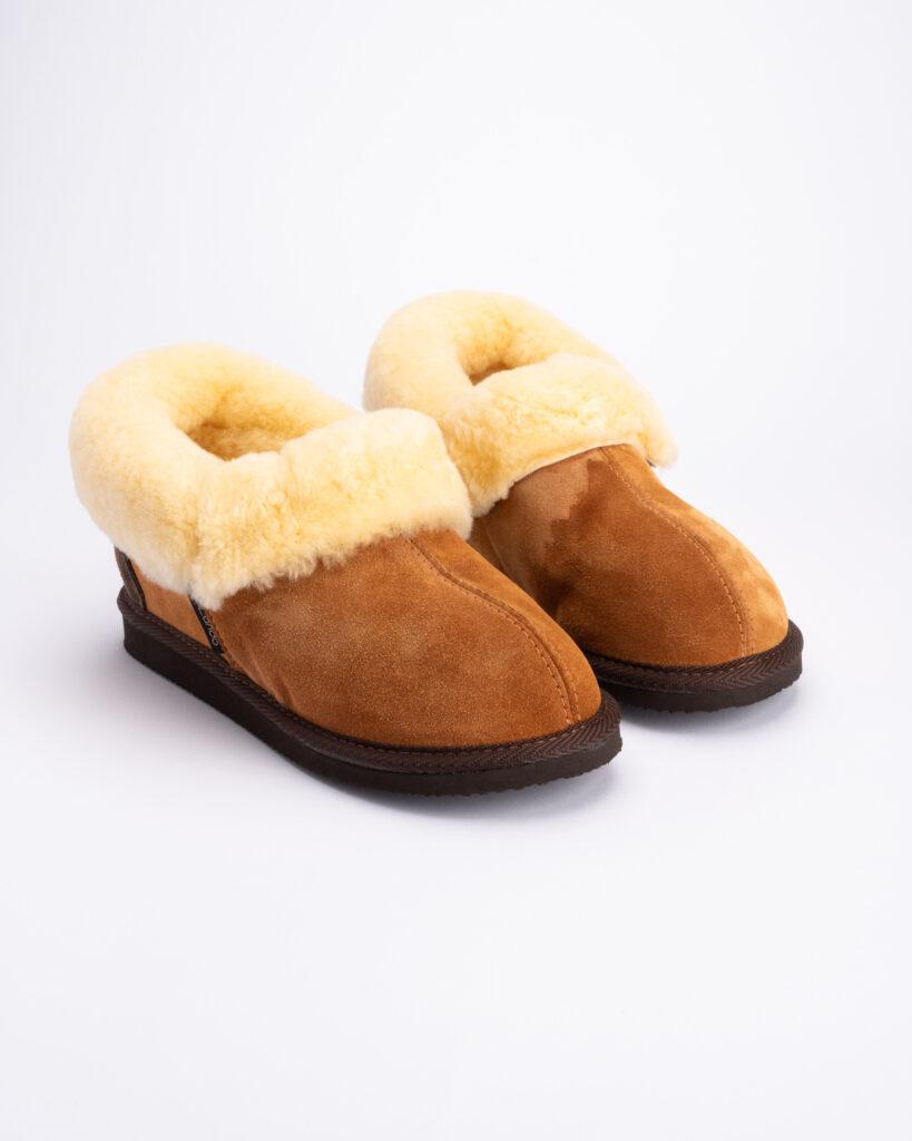 WoolLando women's suede fur leather brown boots