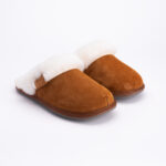 WoolLando women's genuine fur suede leather slippers
