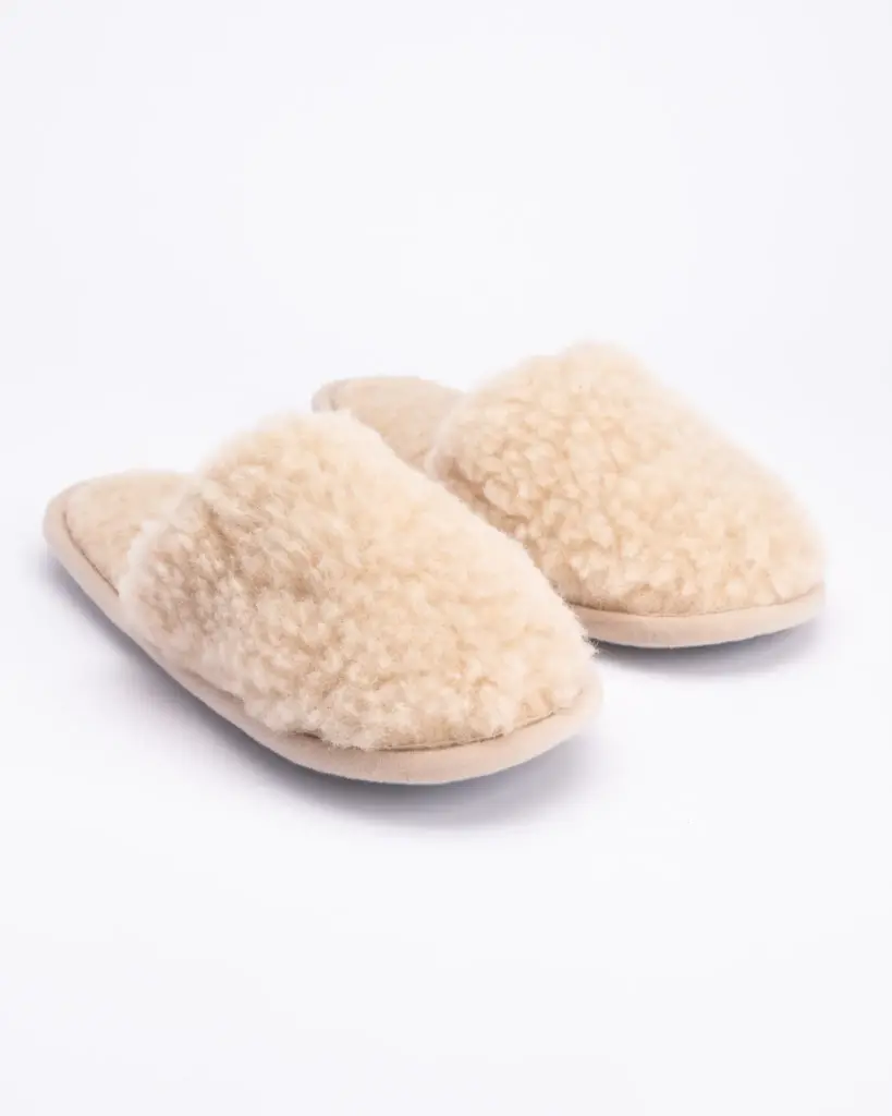 WoolLando natural merino wool yellow slippers