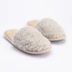 WoolLando natural merino wool light grey slippers