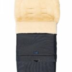 Zaffiro Sleep&Grow natural wool dark grey envelope/sleeping bag for baby with extension