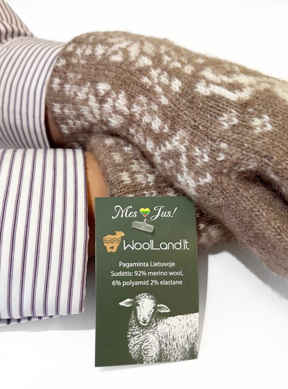 Women's merino wool gloves FAWN