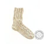 WoolLando natural sheep - dog wool socks HAND MADE