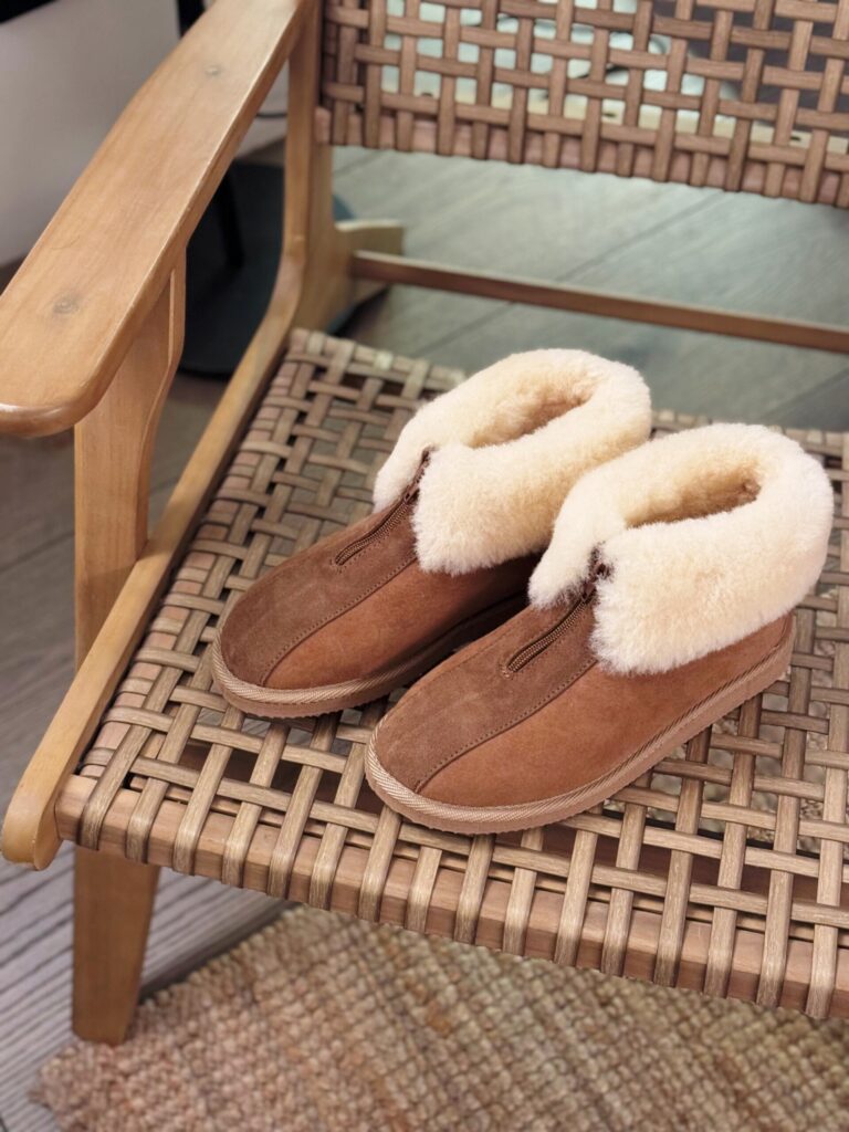 WoolLando women's genuine fur light leather sheepskin boots