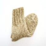 WoolLando natural sheep - dog wool socks HAND MADE DUNE