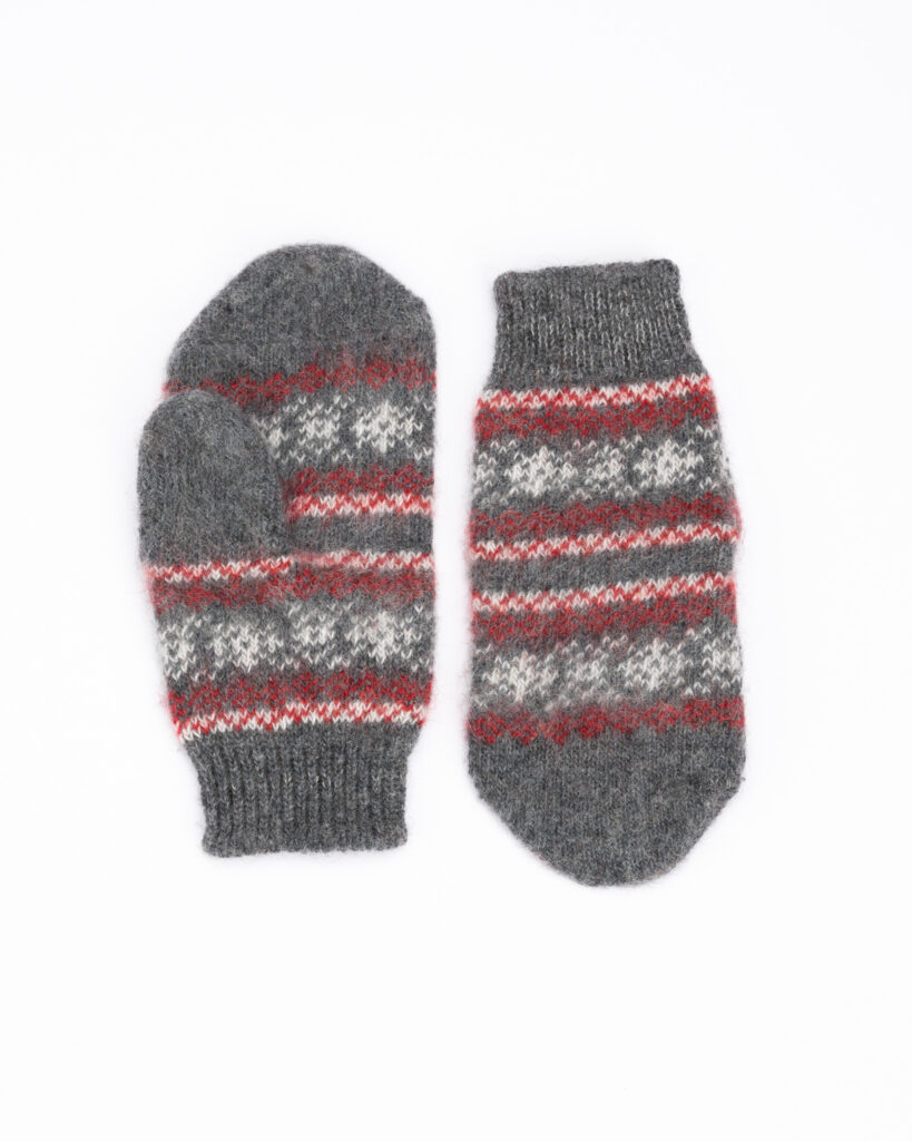 Men's merino wool gloves GREY