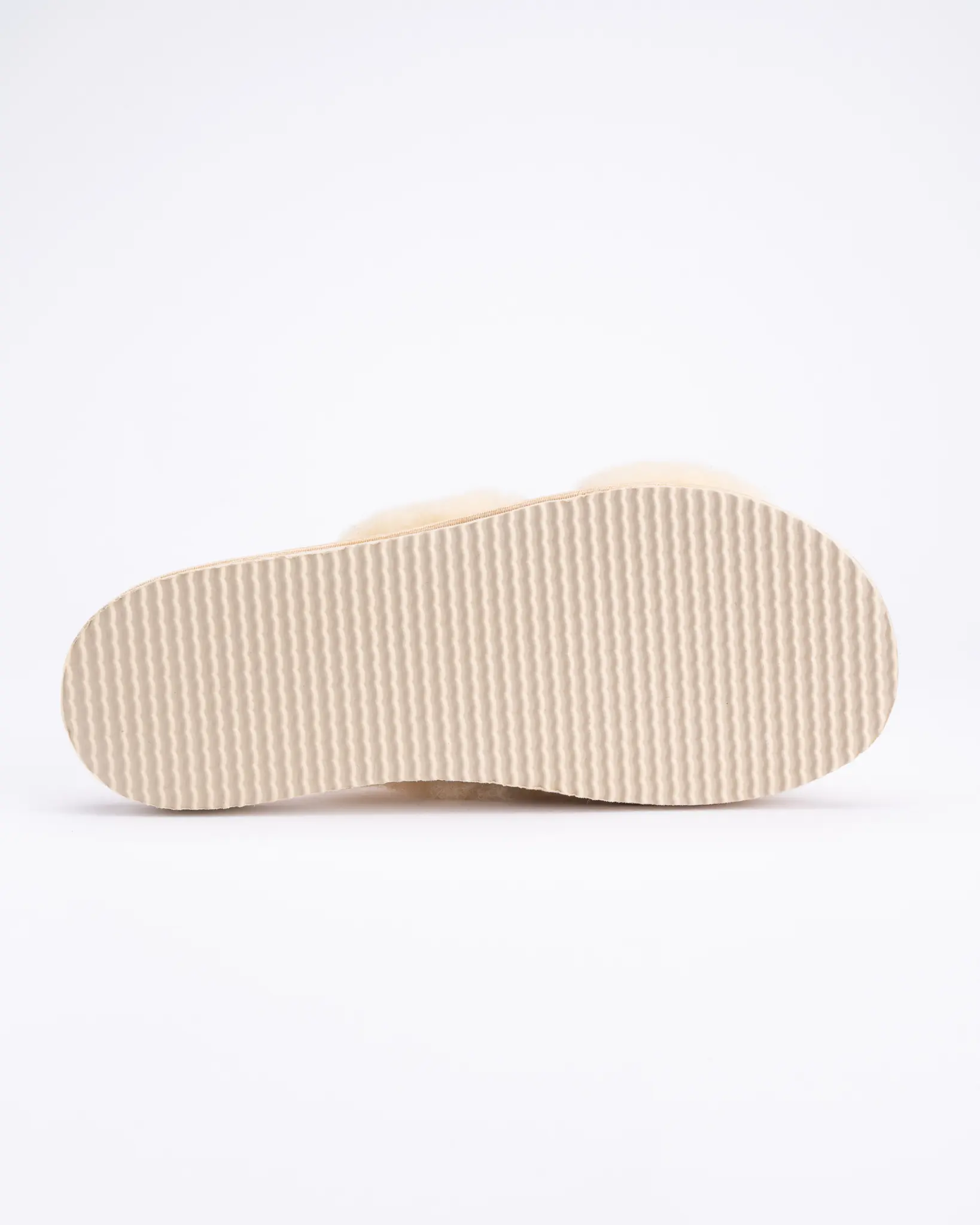 WoolLando natural merino wool white open toe slippers