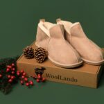 WoolLando genuine fur suede brown boots 'UNISEX'
