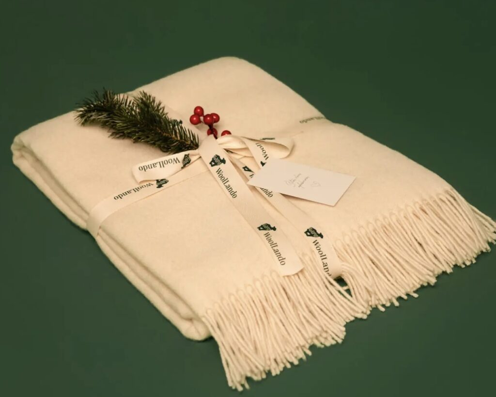 WoolLando 100% NEW ZEALAND wool luxury blanket WHITE