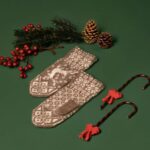 Women's merino wool gloves RED DEER