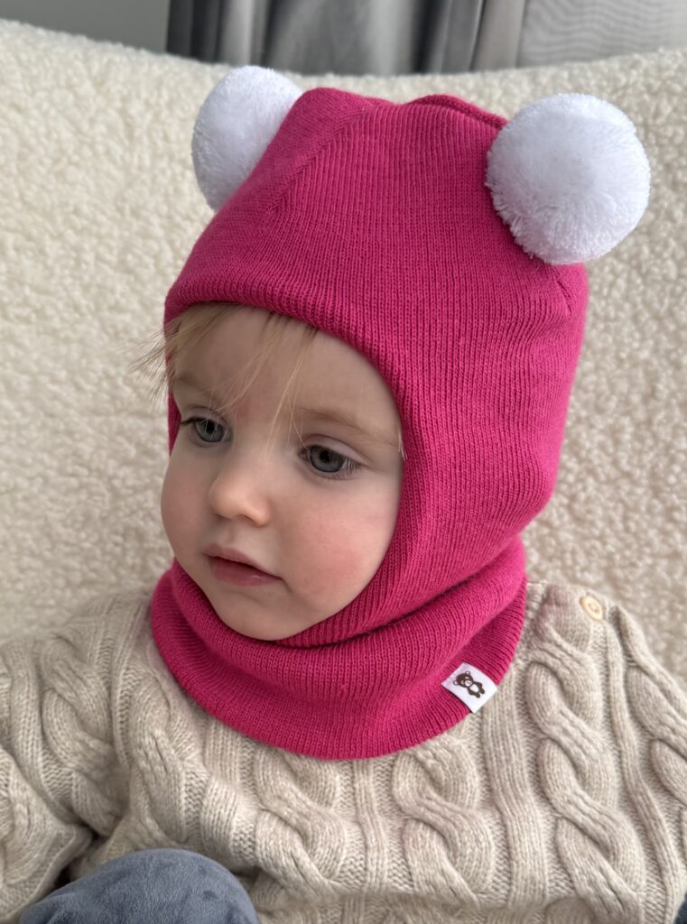 Zaffiro lambswool children's hat grey with ears