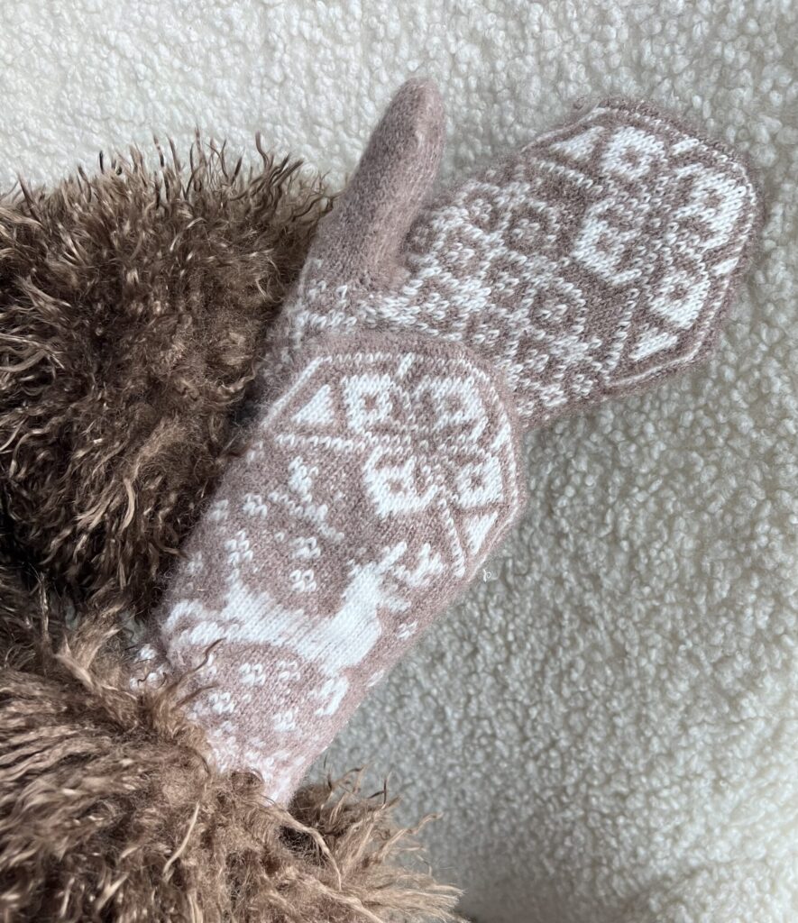 Women's merino wool mittens SNAIGĖS