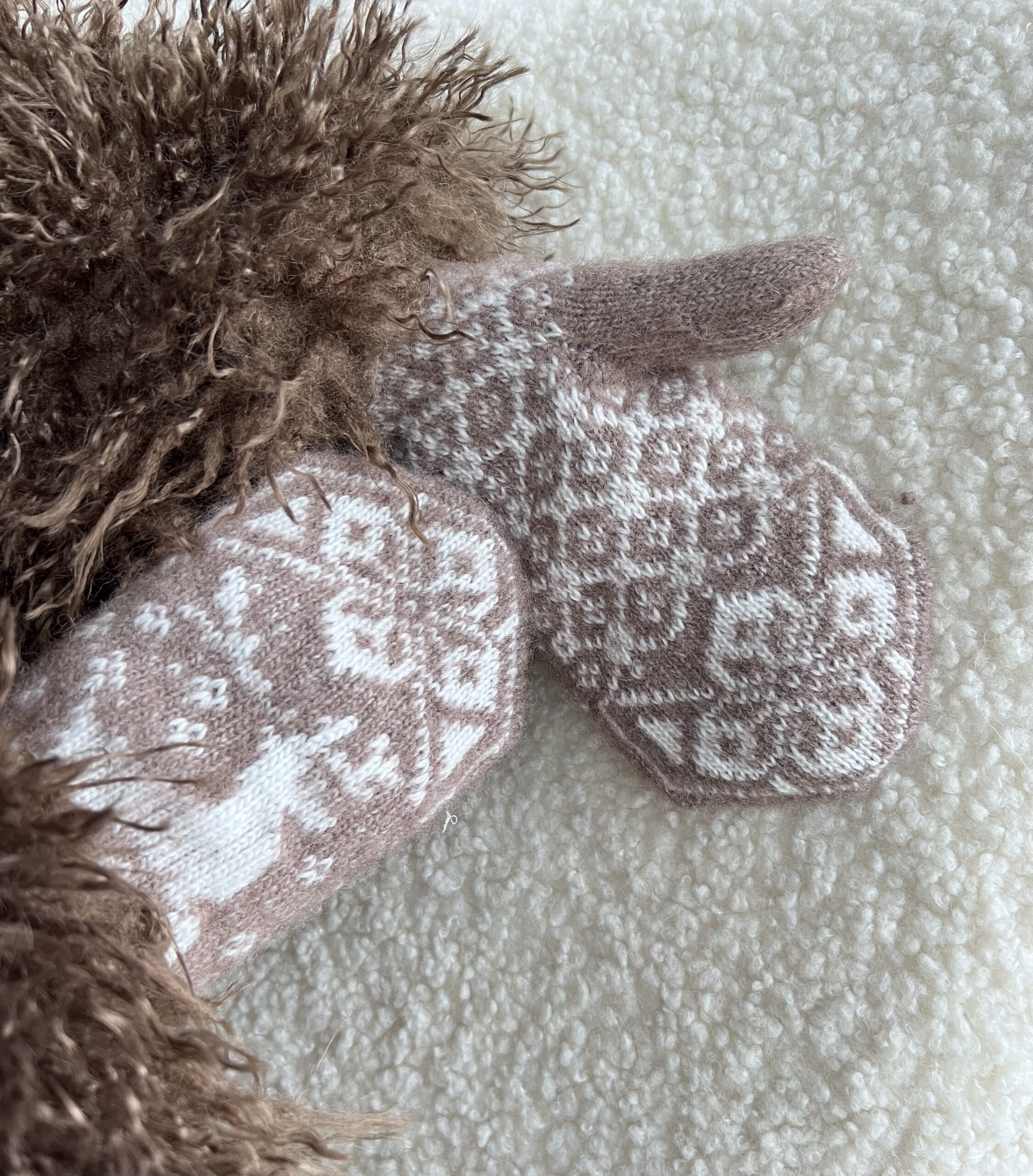 Women's merino wool gloves RED DEER