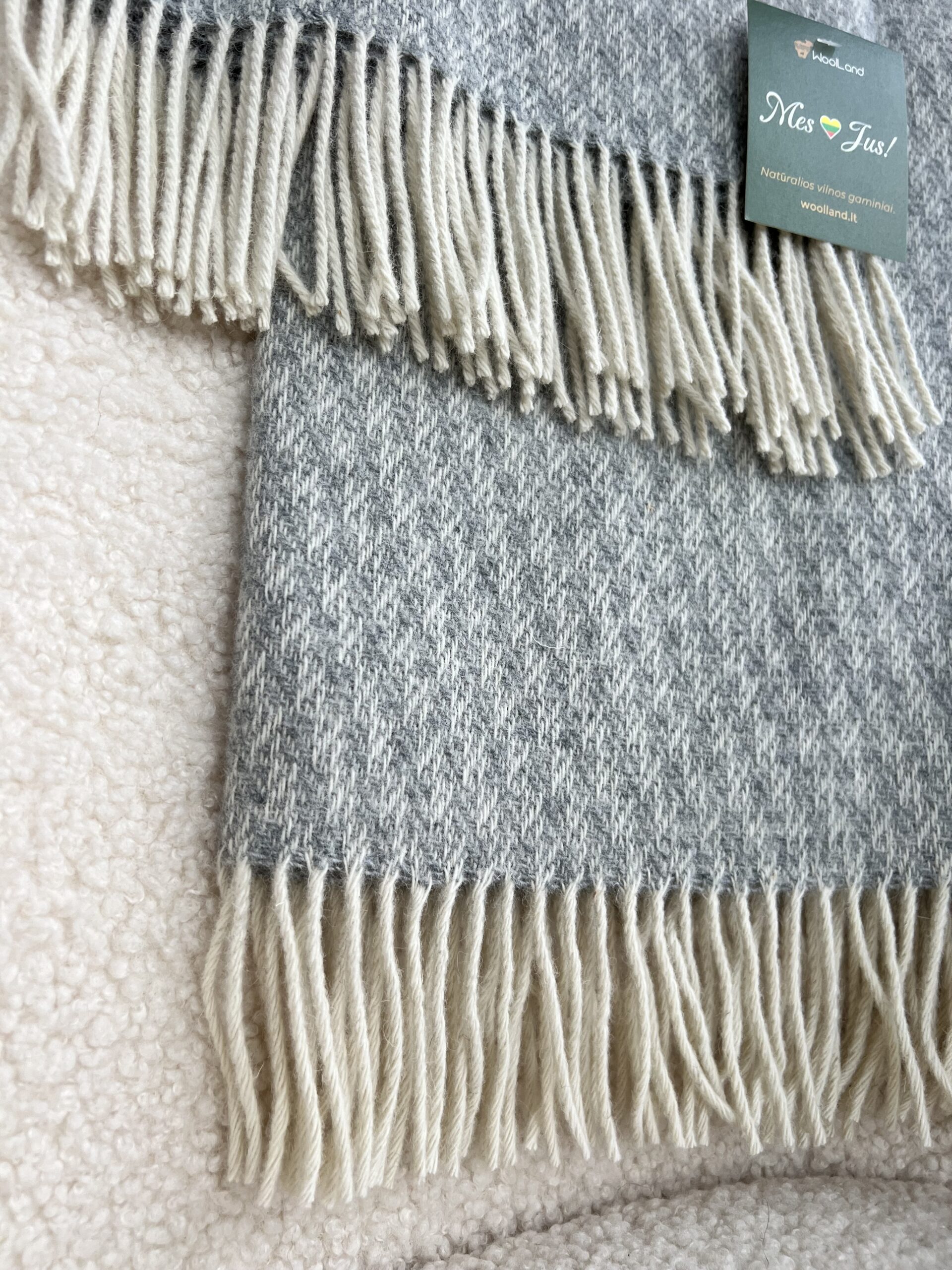 Woolland NEW ZEALAND Luxury 100% vilnonis pledas PATTERNED