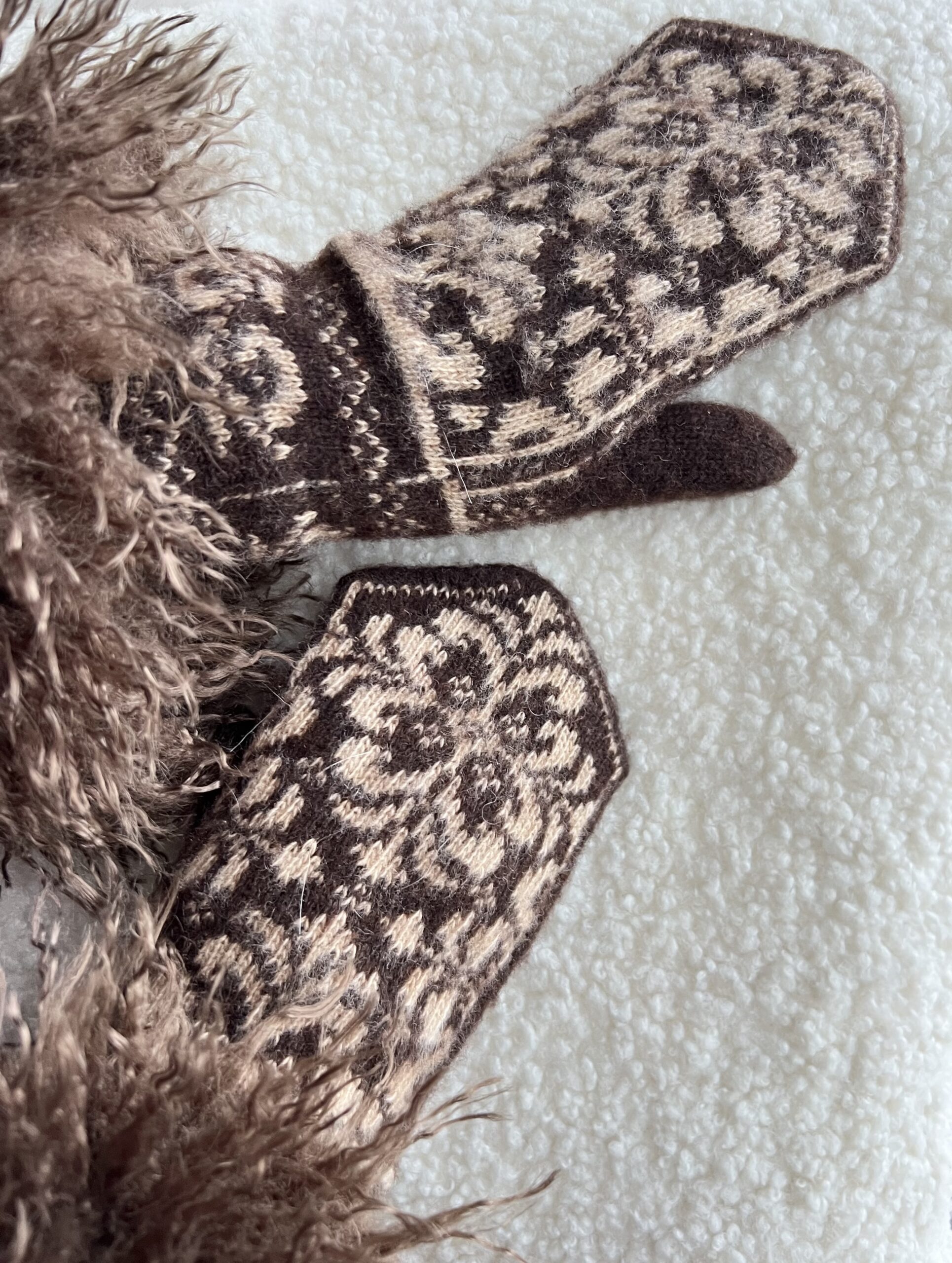 Women's merino wool mittens SNAIGĖS