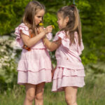 Muslin pink cotton set LITTLE BEAN