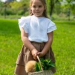 Muslin cotton skirt CINNAMON