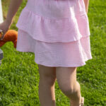 Muslin pink cotton skirt LITTLE BEAN