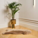 Natural tanned thick beige-brown merino sheepskin 80×120cm