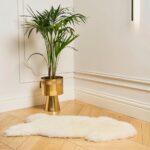 Natural tanned thick white merino sheepskin 80×120cm