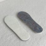 Natural pressed wool insoles