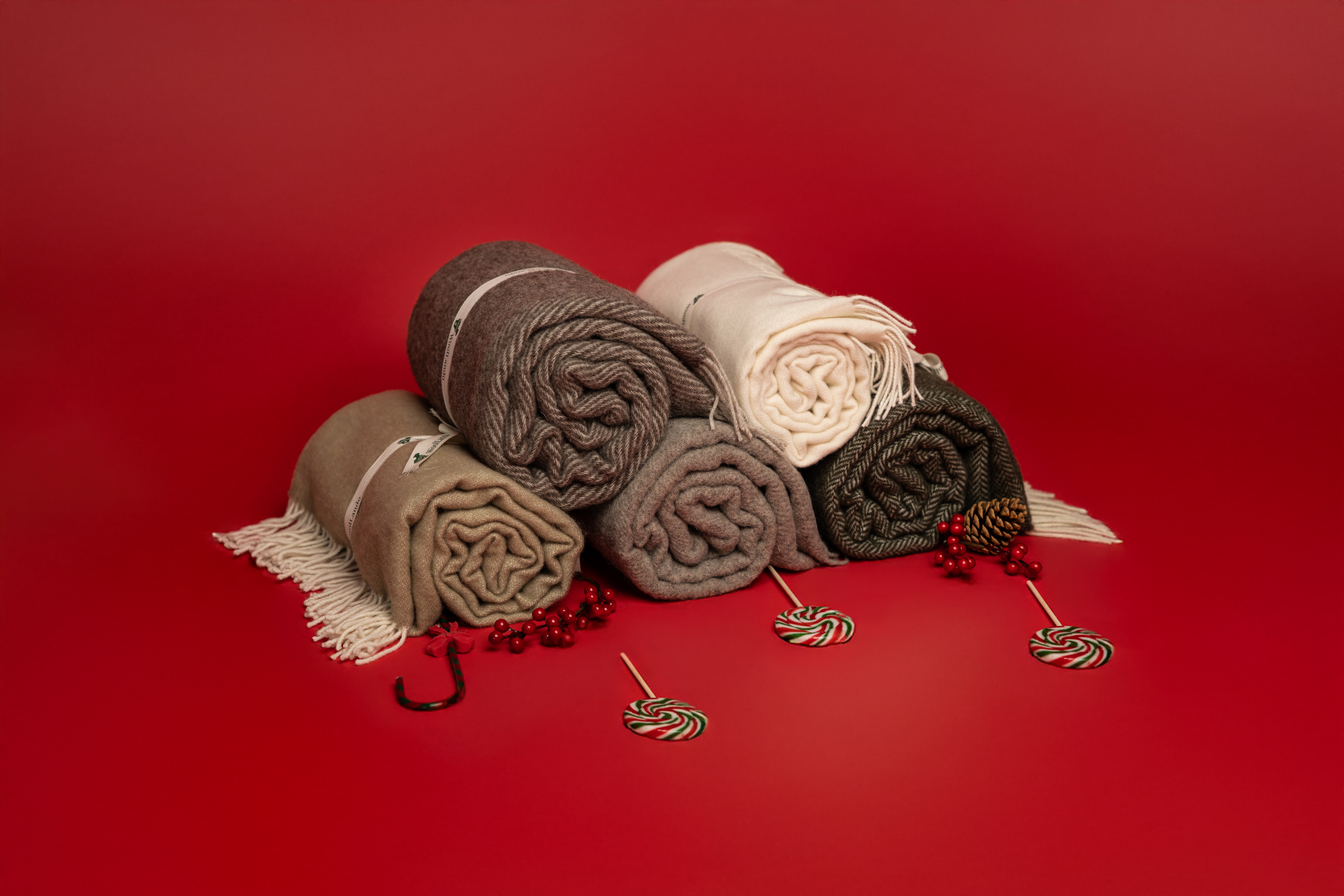 Woolland NEW ZEALAND 100% wool blanket GREEN FOREST