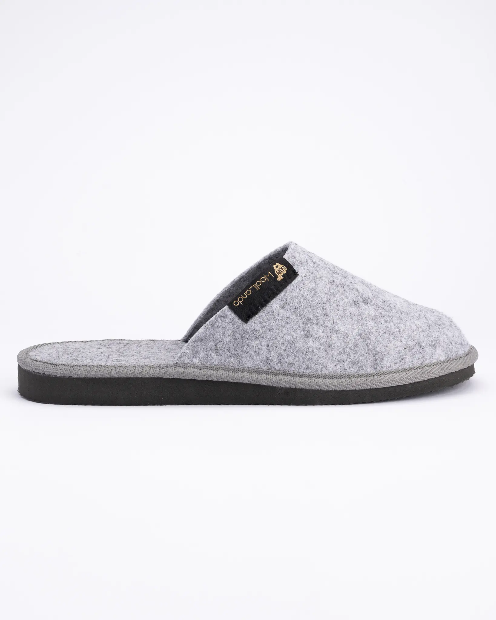 WoolLando slip-on felted wool slippers SHADOW