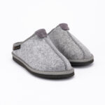 WoolLando slip-on natural wool felted slippers MIST