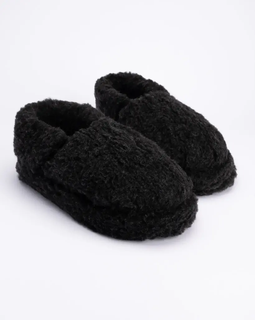 WoolLando merino wool ankle slippers – GRAPHITE