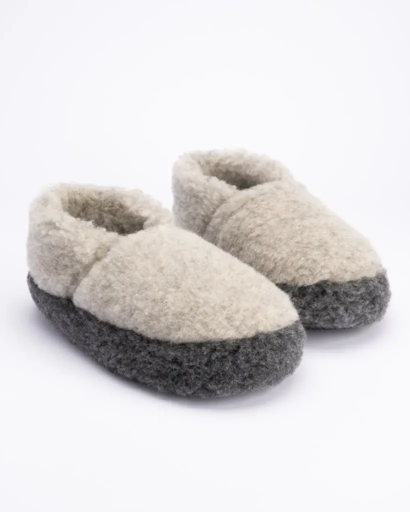 WoolLando natural merino wool ankle slippers – LEAD