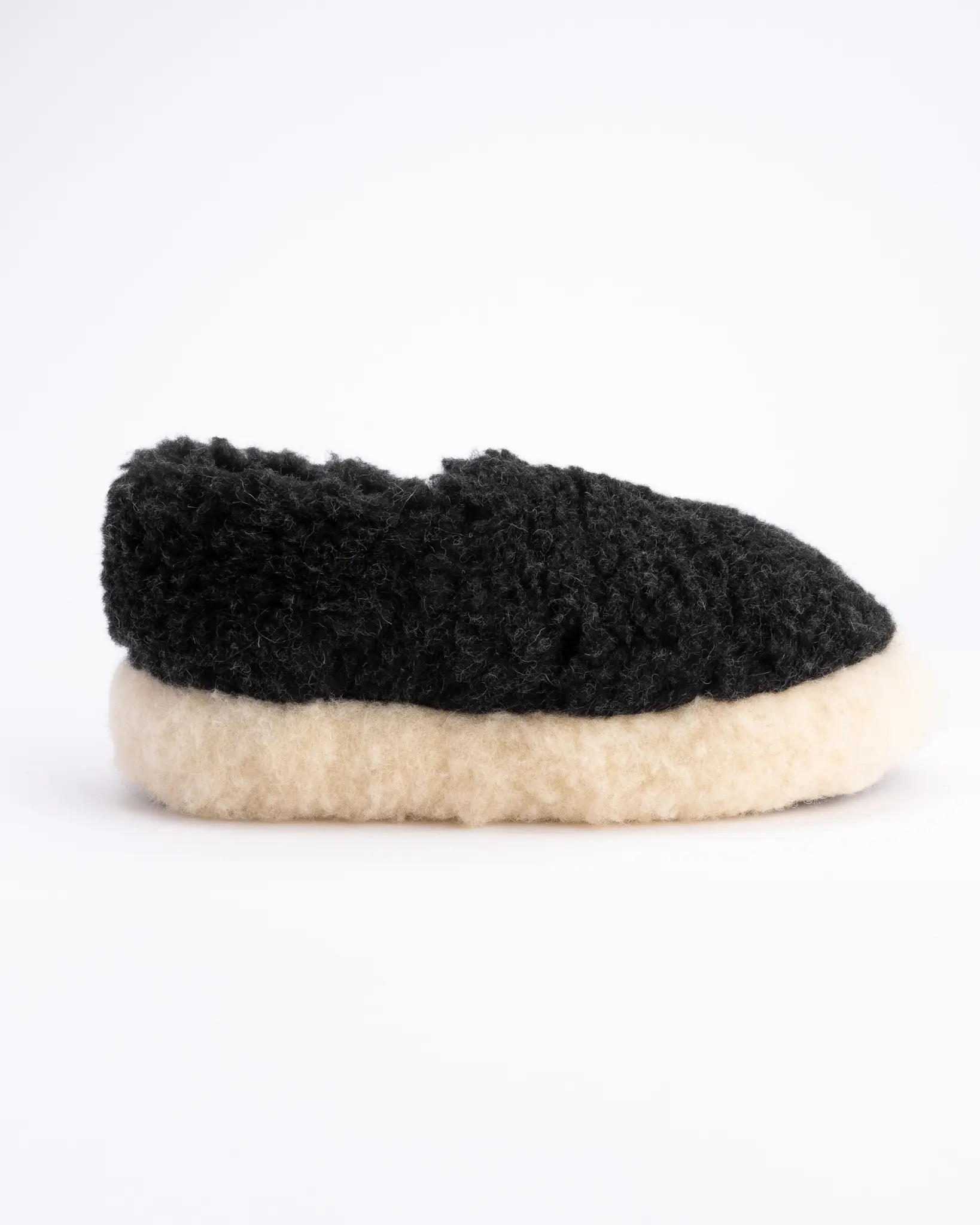 WoolLando natural merino wool ankle slippers – DARK