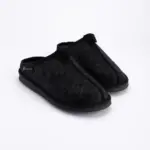 WoolLando natural wool felted slippers CARBON