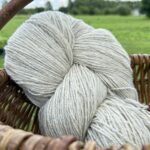 50% dog 50% sheep wool yarn WHITE MELANGE - 1kg