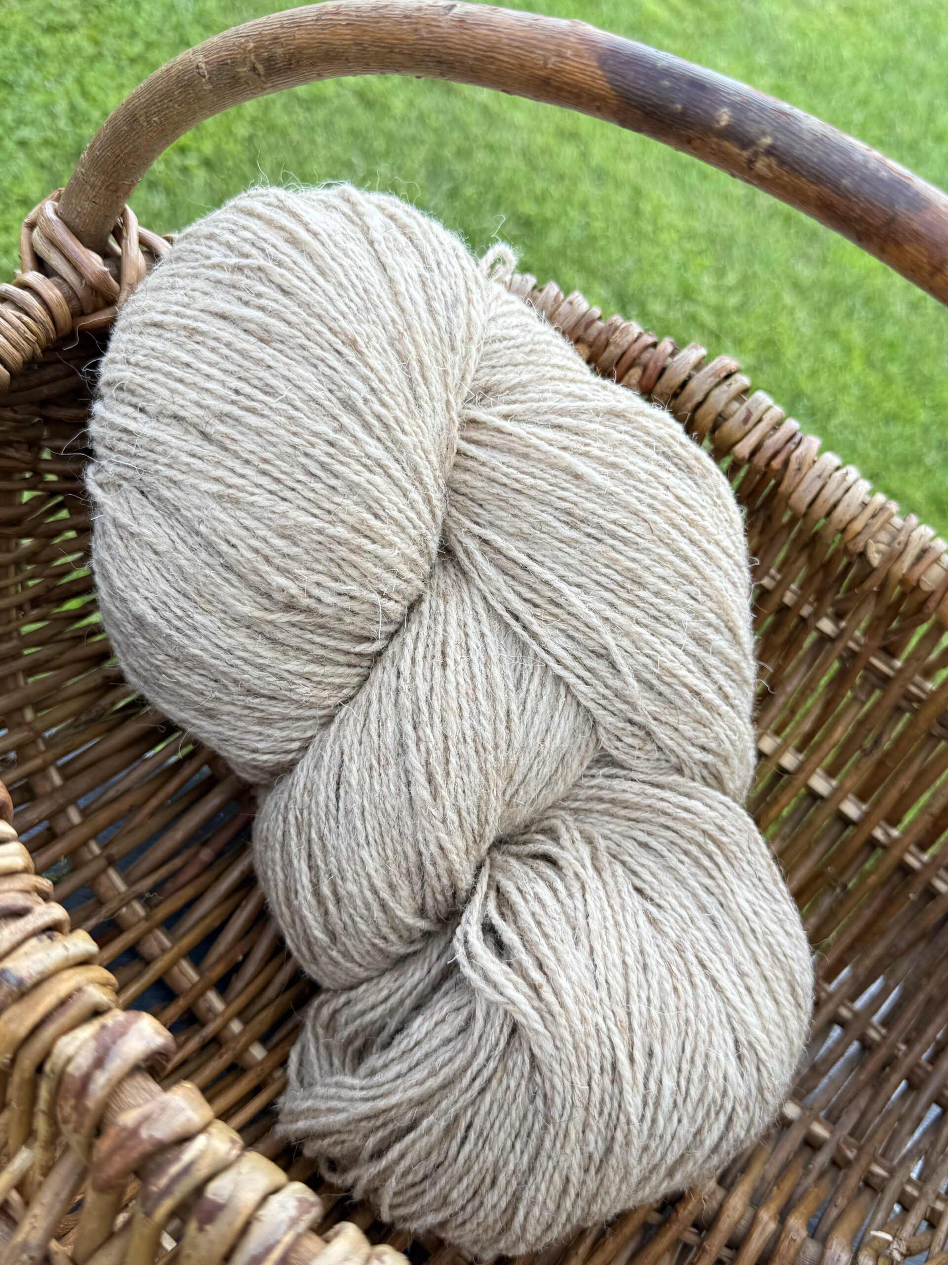 50% dog 50% sheep wool yarn LIGHT YELLOW - 1kg