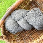 50% dog and 50% sheep wool yarn DARK GREY - 1kg