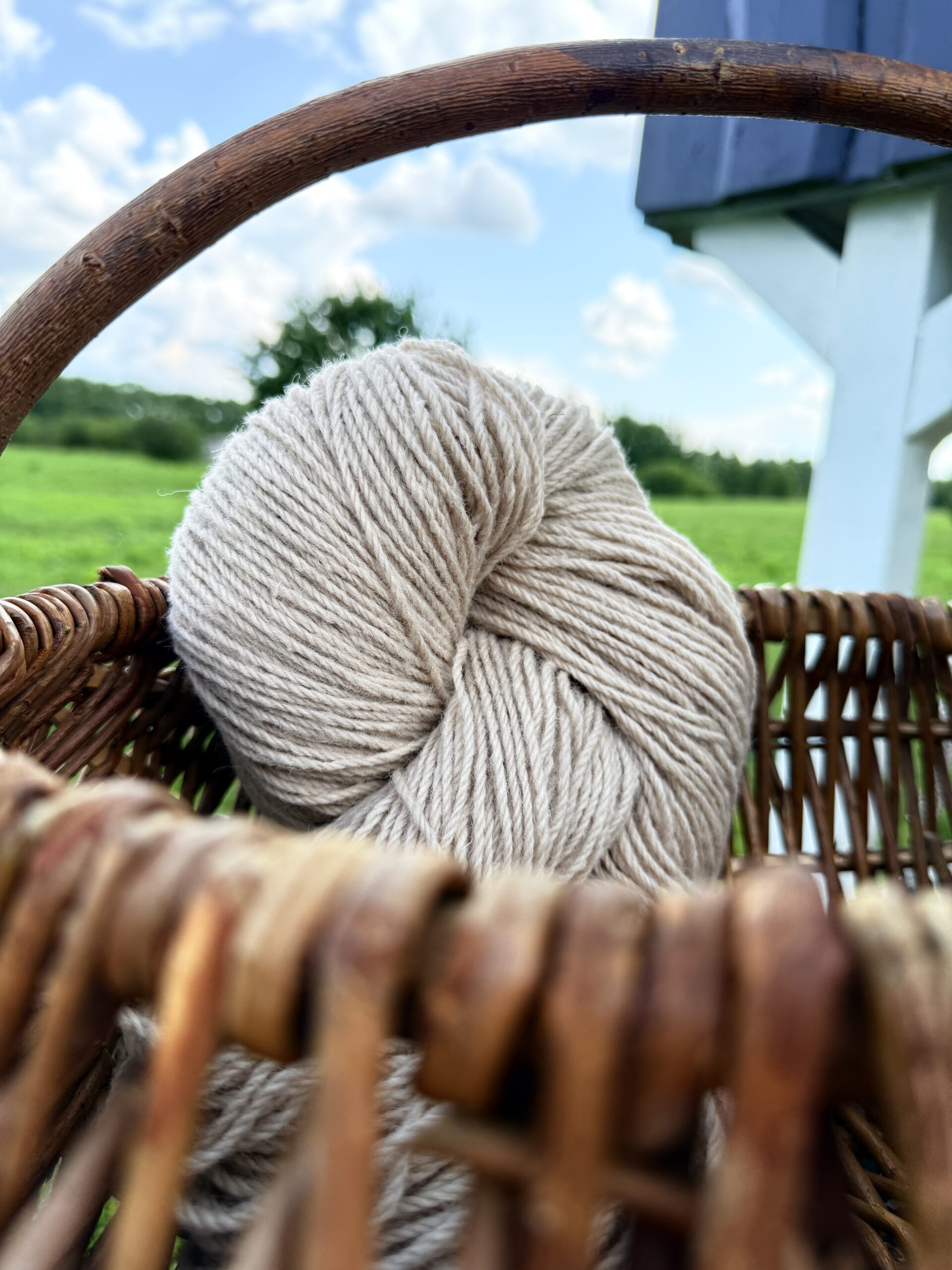 100% New Zealand sheep wool yarn LIGHT BROWN - 1kg