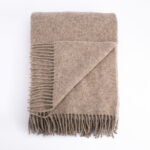 WoolLando 100% NEW ZEALAND wool luxury blanket LIGHT BROWN