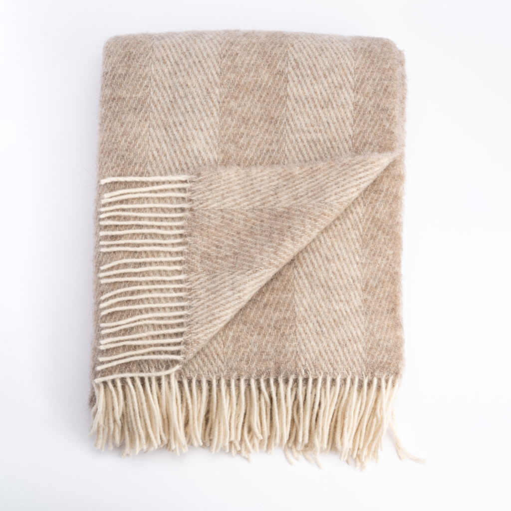 WoolLando 100% NEW ZEALAND wool blanket STRIPED