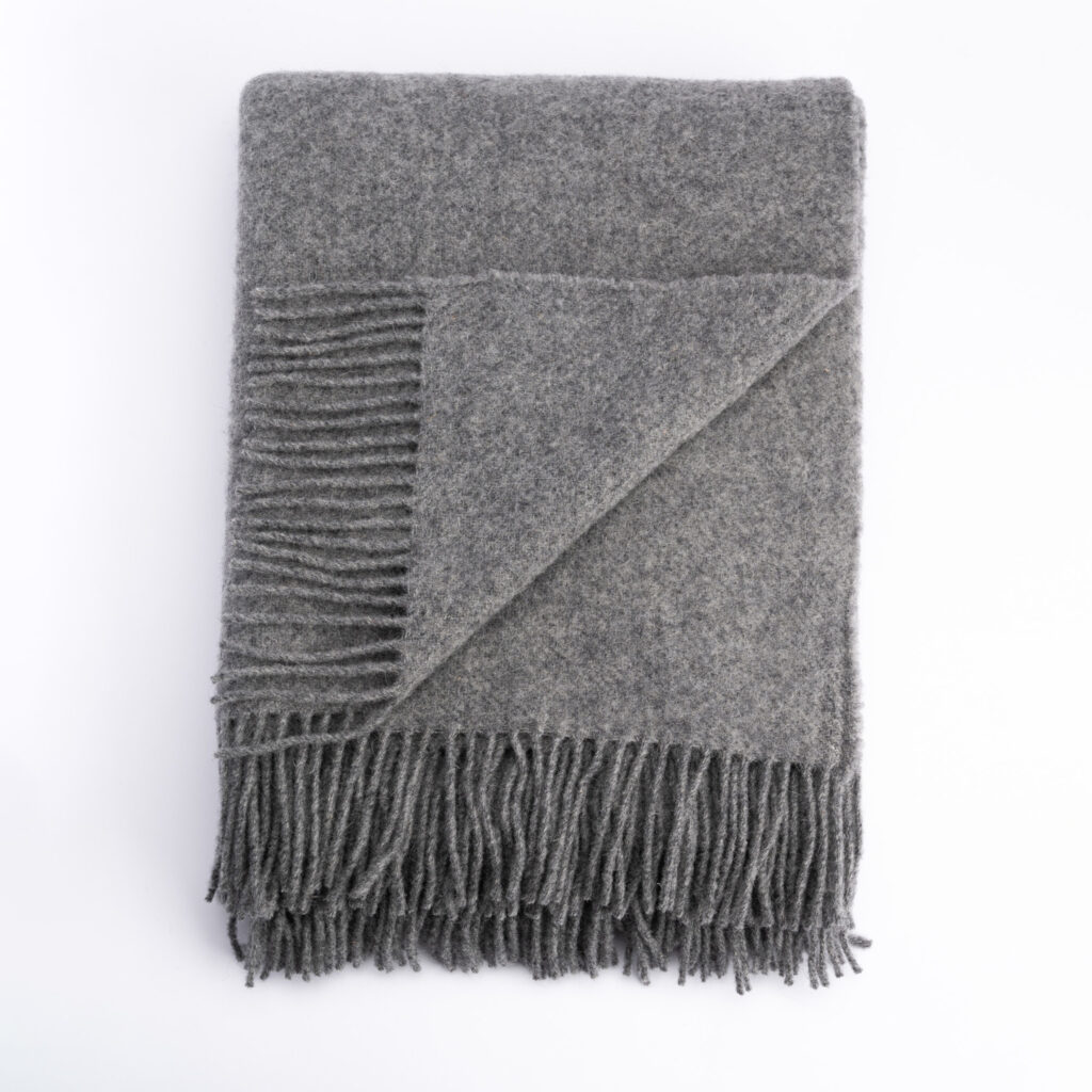 WoolLando 100% NEW ZEALAND wool luxury blanket GREY