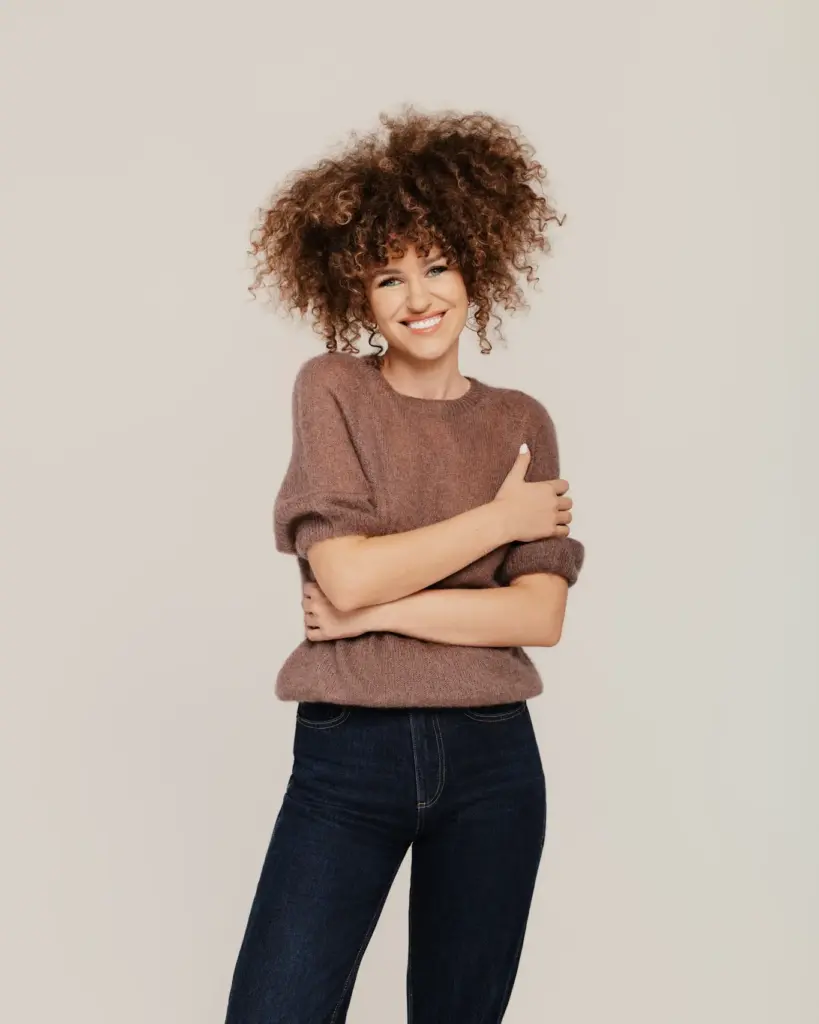 Women’s light and fluffy mohair wool sweater FAIRY TALE