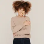 Women’s warm 100% natural wool sweater NIDA