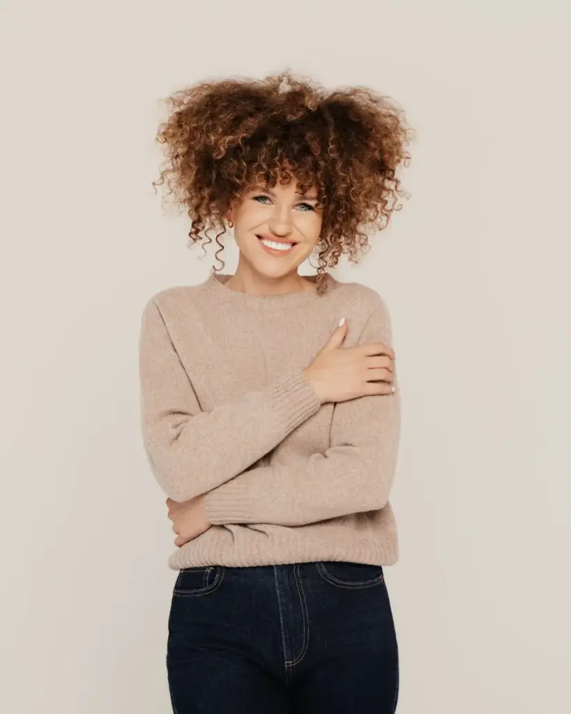 Women’s warm 100% natural wool sweater NIDA