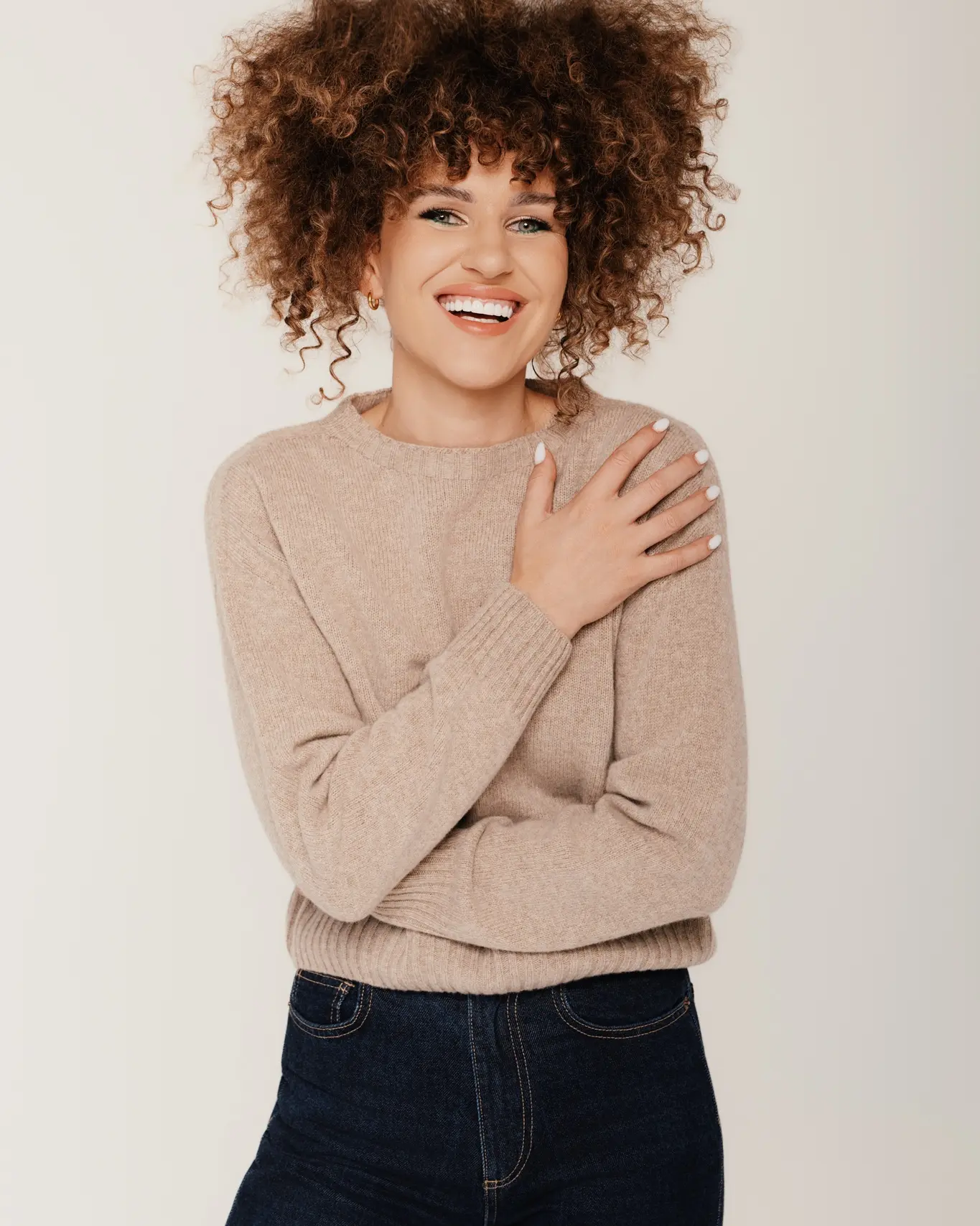 Women’s warm 100% natural wool sweater NIDA