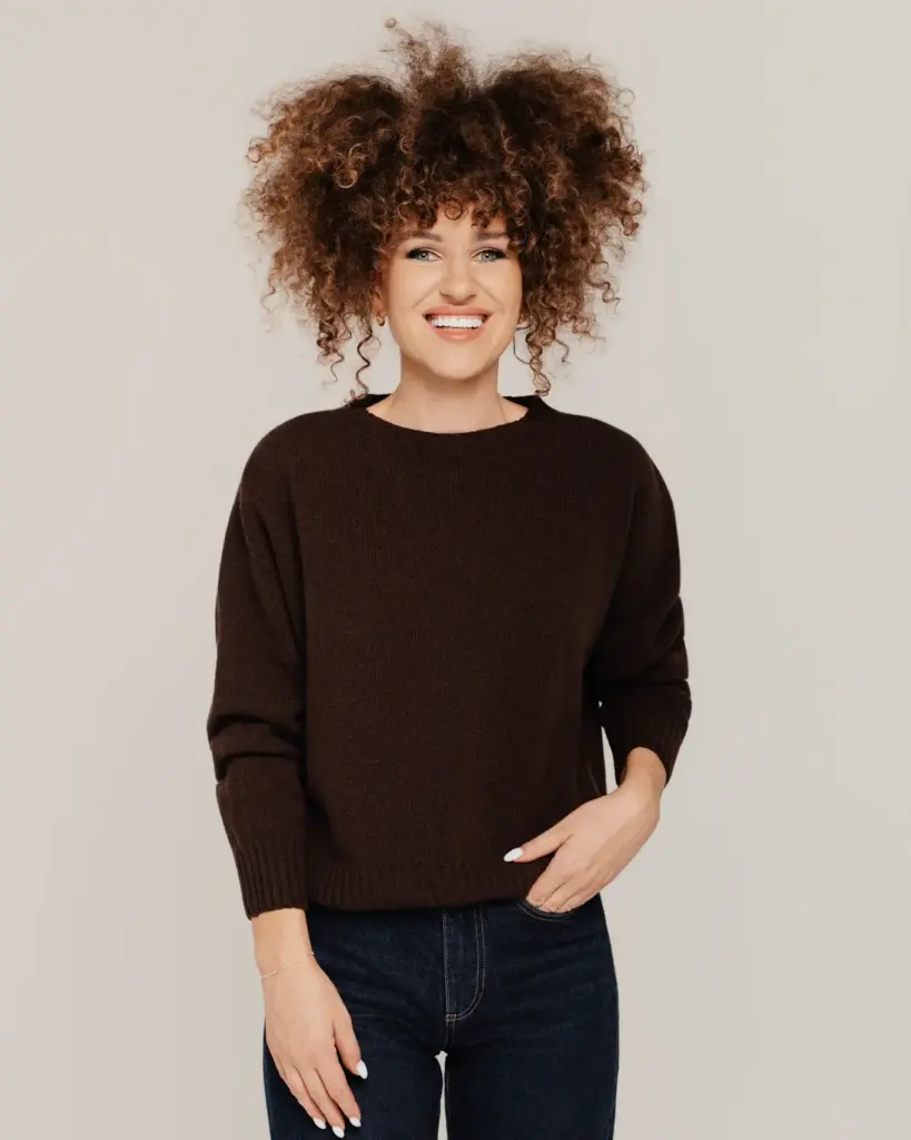 Women’s warm 100% natural wool sweater PREILA