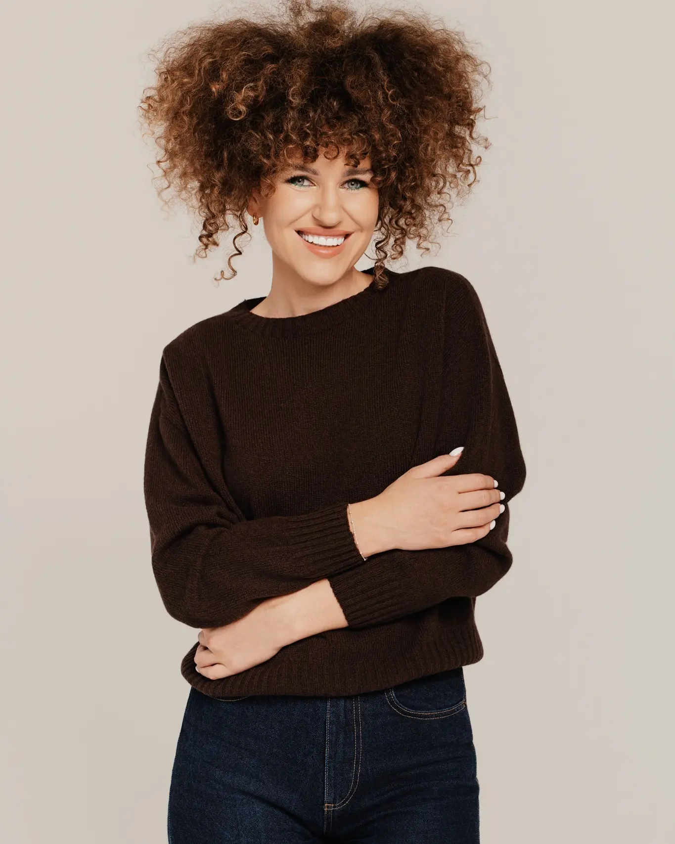 Women’s warm 100% natural wool sweater PREILA