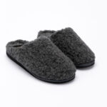 Men’s grey natural wool slippers VILNIS