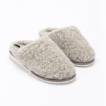 WoolLando merino wool grey slippers MIGLA