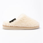 WoolLando merino wool white slippers PIENĖ
