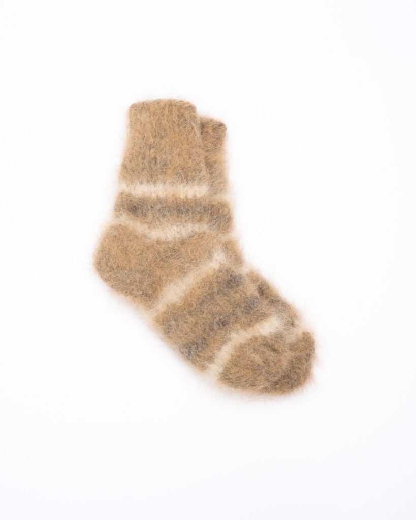WoolLando natural 100% siberian husky wool YELLOW socks