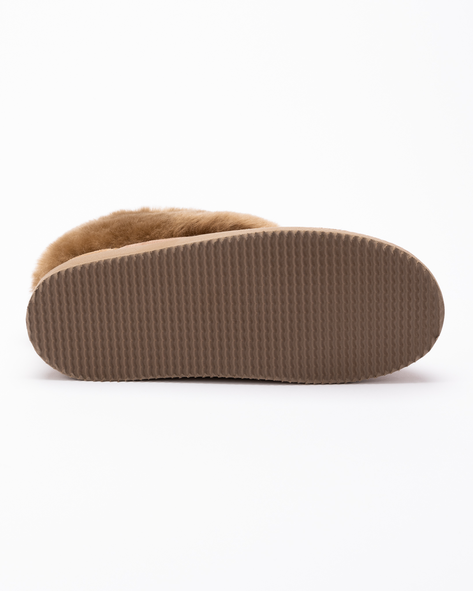 WoolLando women's genuine fur leather zipped boots BROWN